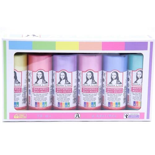 Mona Lisa Akrilik Boya Multi 6x70 ML İnci Set SD1006I Okula Dönüş Kampanyası Boya Gereçleri
