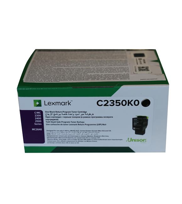 Lexmark C2350K0 1.000 Sayfa Black Siyah Toner C2325-2425-2535 MC2325-2425-2535-2640
