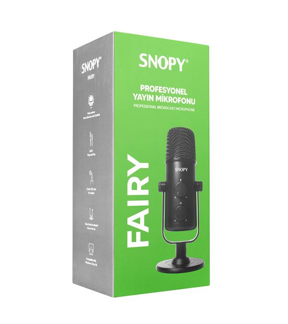 Snopy SN-05P FAIRY USB Profesyonel Podcasting Masaüstü Streamer Youtuber Hassas Premium Mikrofon