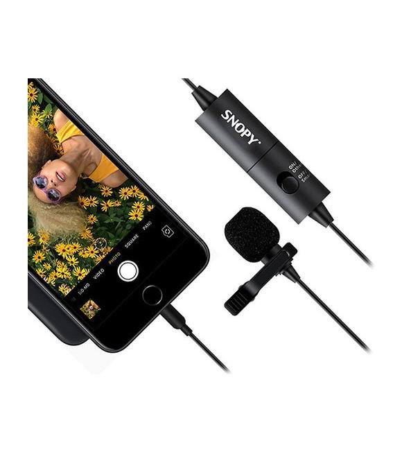 Snopy SN-100M Siyah Akıllı Telefon Ve Youtuber Yaka Mikrofonu_2