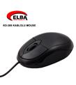 Elba KD-385 Siyah Usb Kablolu Optik Mouse 800 Dpı