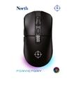 North Odin Pro WL Siyah 26K DPI 750 IPS 70G UltraLight RGB Kablosuz Gaming Mouse