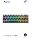 North Odin Pro WL68 LightCore Kablosuz Bluetooth RGB Red Switch Türkçe Siyah Mekanik Gaming Klavye