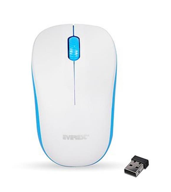 Everest SM-165 Beyaz-Mavi 2.4Ghz Kablosuz Mouse