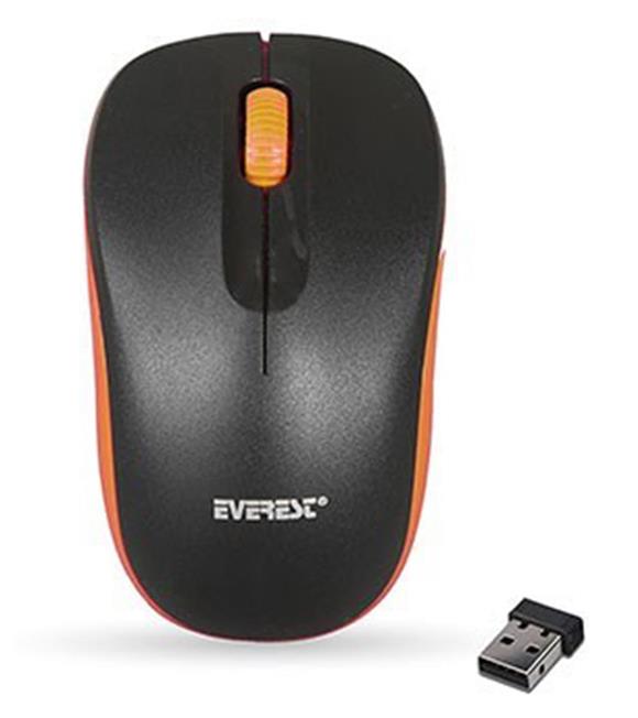 Everest SM-165 Siyah-Turuncu 2.4Ghz Kablosuz Mouse