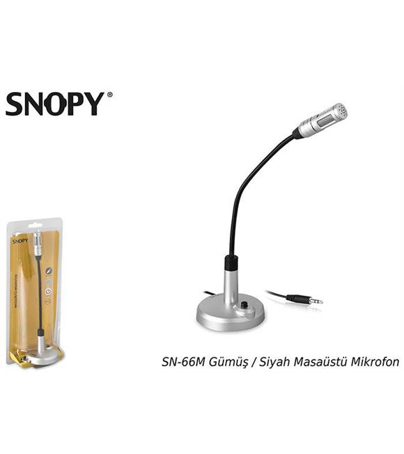 Snopy SN-66M Gümüş - Siyah Masaüstü Mikrofon