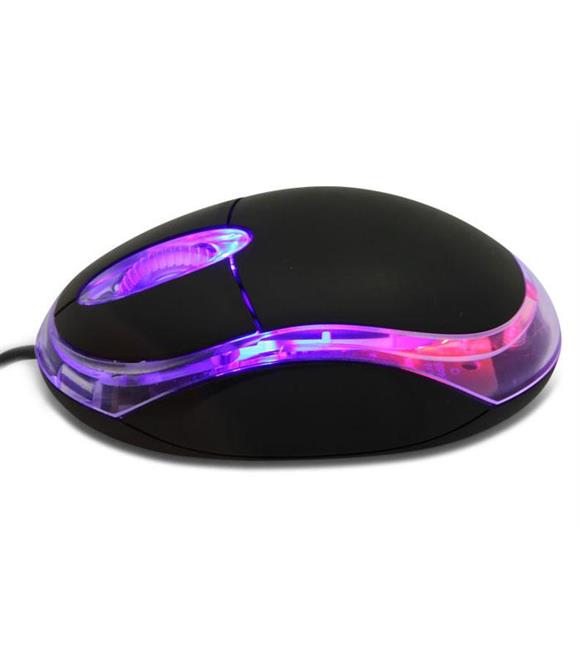 Everest KM-6809 Usb Siyah Işıklı Optik Mouse