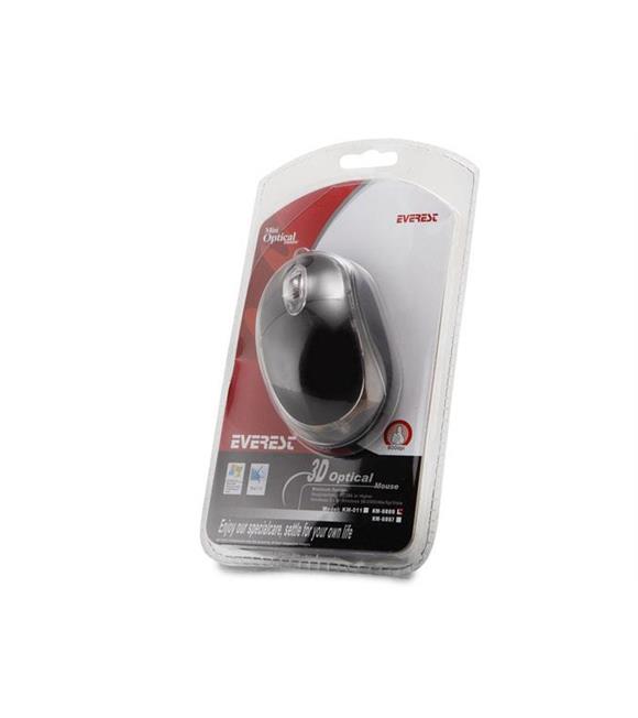 Everest KM-6809 Usb Siyah Işıklı Optik Mouse