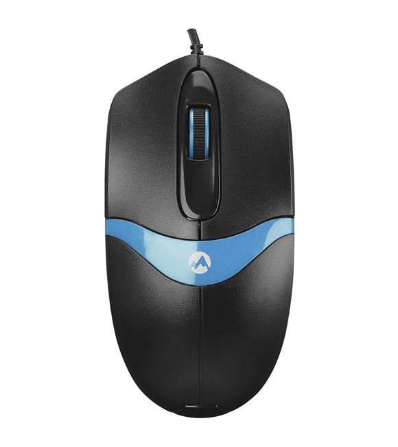 Everest SM-220 Usb Siyah-Mavi 1200dpi 3D Optik Kablolu Mouse