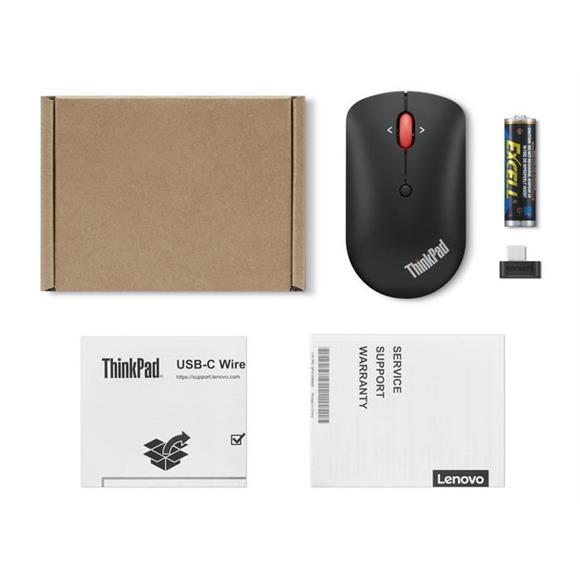 lenovo 4Y51D20848 ThinkPad USB-C Wireless Compact Mouse 2.4 GHz  (800 DPI,1600 DPI,2400 DPI)