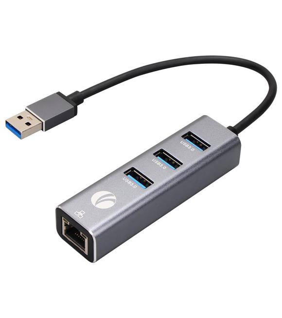 Vcom DH312B Usb 3.0 To USB3.0-3+RJ45 Çoklayıcı