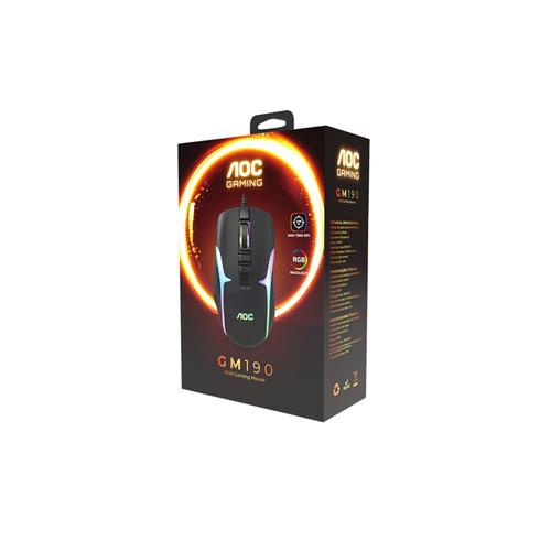 AOC GM190B-LA Kablolu RGB Gaming Mouse Yaza Özel