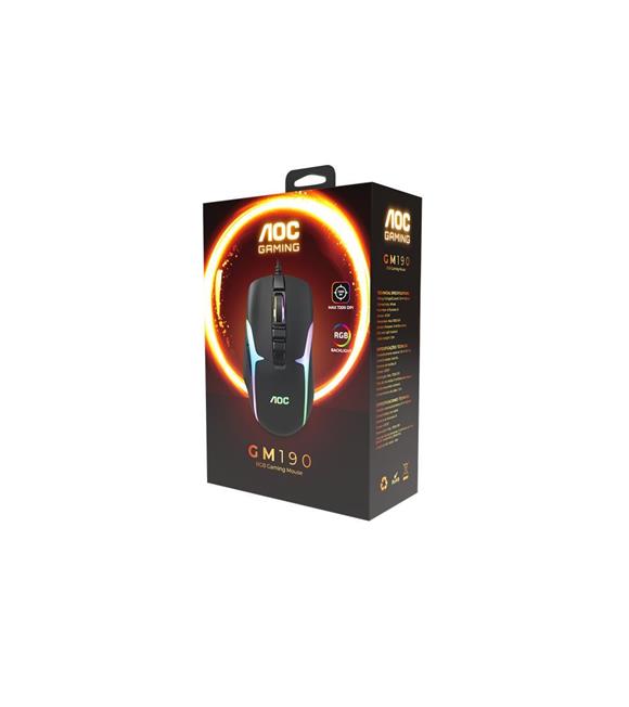 AOC GM190B-LA Kablolu RGB Gaming Mouse