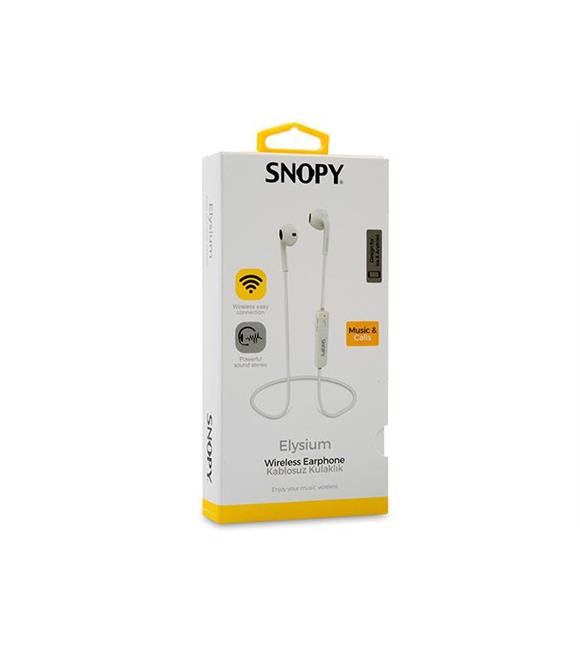Snopy SN-BT160 Elysium Mobil Telefon Uyumlu Bluetooth Kulak içi Beyaz Kulaklık