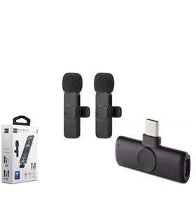 Hadron HDX2789 Kablosuz Çift Yaka Mikrofonlu TYPE-C 20 metre erişilebilir