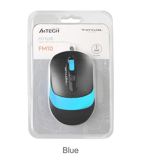 A4 Tech Fm10 Usb Fstyler Mavi Optik 1600 Dpı Mouse