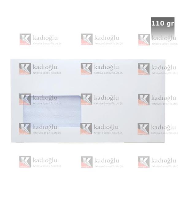 Asil Doğan Diplomat Zarf Extra Silikonlu Pencereli 10.5x24 110 GR Beyaz