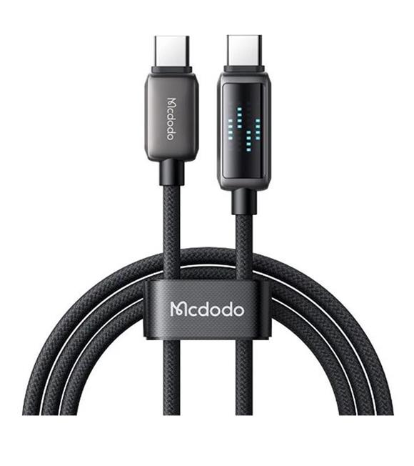 MCDODO CA-4250 100W TYPE-C TO TYPE-C ŞARJ HIZ GÖSTERGELİ ŞARJ VE DATA KABLOSU- 1.2 M SİYAH