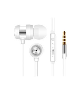 Snopy SN-J01 Beyaz gümüş Kulak İçi Tek Jaklı Mikrofonlu Kulaklık