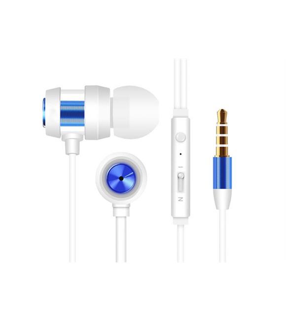 Snopy SN-J01 Beyaz Mavi Kulak İçi Tek Jaklı Kulaklık