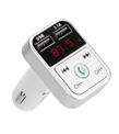Hytech HY-XCB30 Çift USB 5V 3.1A Led Ekran USB+TF Desteği Gümüş Bluetooth Fm Transmitter