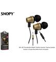Snopy SN-J02 Siyah Gold Kulak İçi Kulaklık Mikrofonlu
