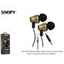 Snopy SN-J02 Siyah Gold Kulak İçi Kulaklık Mikrofonlu