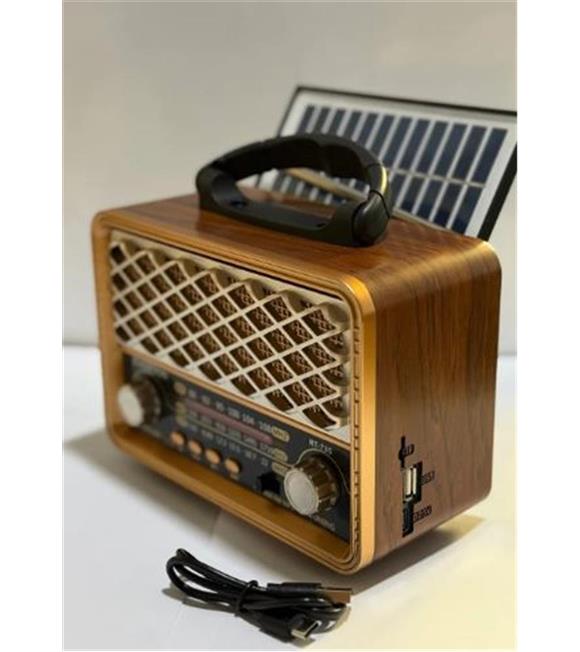 Everton Rt-735 Solar Enerjili Nostajık Radyo Bluetooth usb-fm-radyo