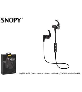 Snopy SN-J7BT Mobil Telefon Uyumlu Bluetooth Kulak içi Gri Mikrofonlu Kulaklık