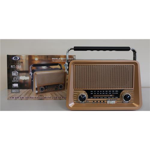 Everton Rt-756 Bluetooth Fm-Usb-Tf-Aux Şarjlı Nostaljik Radyo Hoparlör Ve Radyo Fırsatları