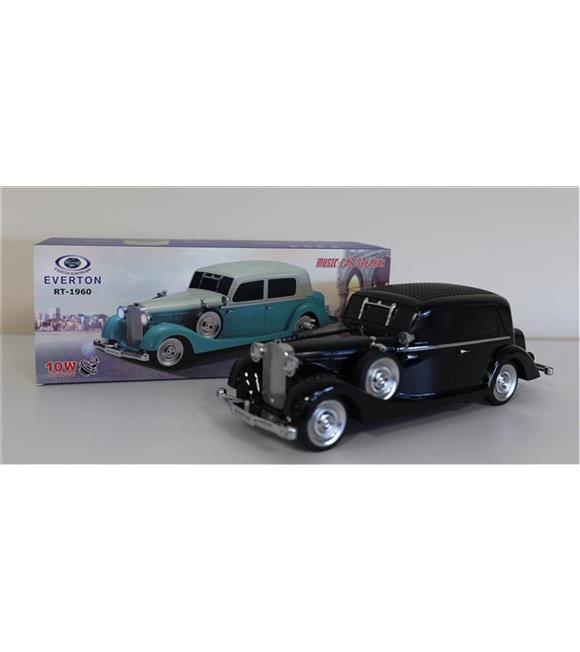 EVERTON RT-1960 Siyah Arabalı  Bluetooth Fm-Usb-Tf-Aux Şarjlı Nostaljik Radyo