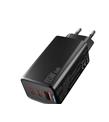 Hytech HY-XEG65 2-USB-C + USB-A GAN PD 65W - QC 18W Type PD-PPS Siyah EV-NOTEBOOK Şarj Adaptör