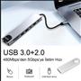 Inca ITPC-7T Type-C Giriş 2XType-C Çoklayıcı RJ-45 HDMI 4K@30 USB 3.0 Çoklayıcı Micro SD Kart
