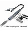 Inca IUTP-06TX 5in1 USB 3.0 + 2xUSB 2.0+Type-C+PD 100W USB+Type-C Çoklayıcı 3.0 ile 5 Gbps_1)