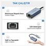 Inca IUTP-01TX Ethernet Adaptörü USB ve TYPE-Cye Bağlantı USB 3.0 ve TYPE-C 3.1 Alüminyum 1000Mbps