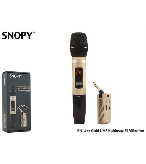 Snopy SN-U22 Gold UHF Kablosuz El Mikrofon_2