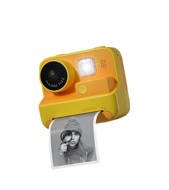 WowKids K27 Çocuk 48MP Fotoğraf Video Çekme Termal Çıktı Alan Sarı Fotoğraf Makinası