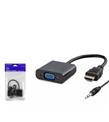 Hadron Hdx7806 Hdmi To Vga F Çevirici + Audio 1080P Ps4 5V Güç Girişli Siyah