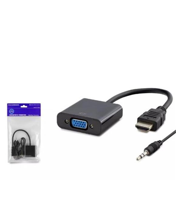 Hadron Hdx7806 Hdmi To Vga F Çevirici + Audio 1080P Ps4 5V Güç Girişli Siyah