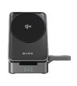 S-link SW-CWF116 Siyah Telefon Kulaklık Akıllı Saat 15W 3 in 1 Magsafe Qi2 Kablosuz Şarj Cihazı