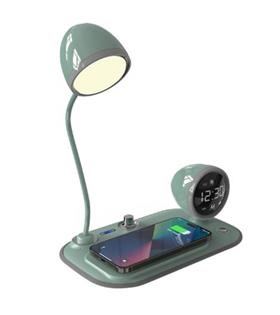 S-link SL-CW21 Yeşil Telefon Uyumlu Fast Şarj 15W Ayarlanabilir Led Işıklı  Masa Lambası