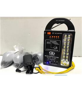 Everton Rt-999 SolarPanelli -Ledli Güneş Enerjili Radyo Usb- 3 Adet Ampul Şarjlı (Solar 9V-3.5W)