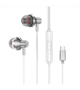 S-link SL-TPK03 TypeC Telefon Uyumlu Metal Beyaz Kulak İçi Mikrofonlu Kulaklık