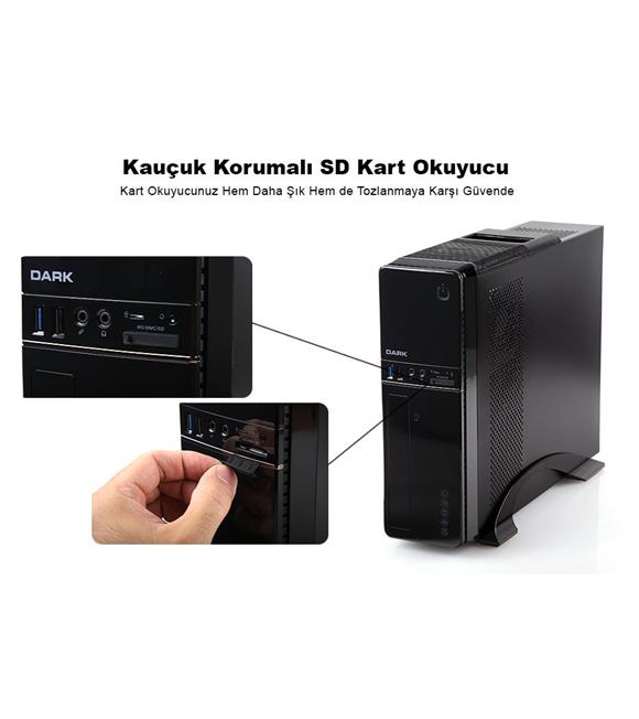 Dark Aura 300W USB3.0, Kart Okuyuculu,MicroATX - Mini ITX Kasa_1