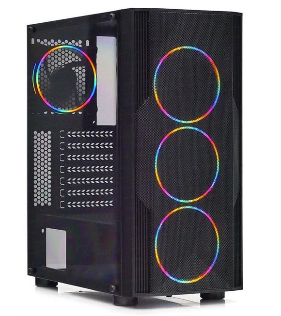 Dark Diamond PRO MESH 500W 80+ Bronze 4x12cm Fan, 1x USB3.0, 2x USB2.0 Full Akrilik Oyuncu Kasası
