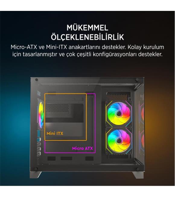 James Donkey Stark S700 650W Siyah Gaming Kasa