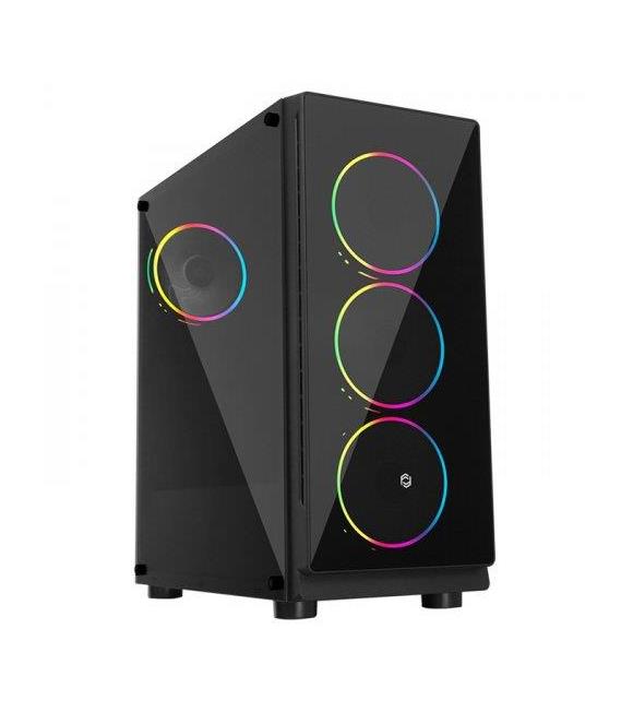 Frisby FC-9355G 600W 4 x Double Slim Ring Fan Temperli Cam USB 3.0 ATX Mid-Tower Gaming Kasa