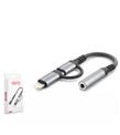 Hadron Gj-026 Type-C + Lightning To 3.5Mm F Kablo Siyah