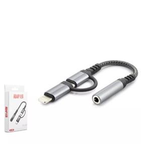 Hadron Gj-026 Type-C + Lightning To 3.5Mm F Kablo Siyah