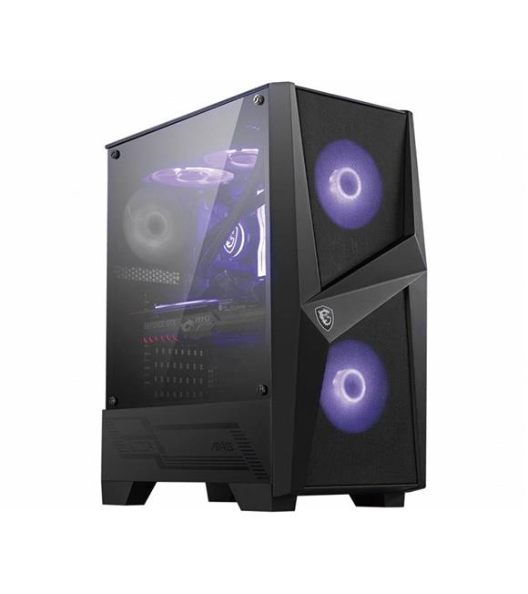 Msi Mag Forge 100M Temperli Cam RGB ATX Gaming Bilgisayar Kasası PSU Yok